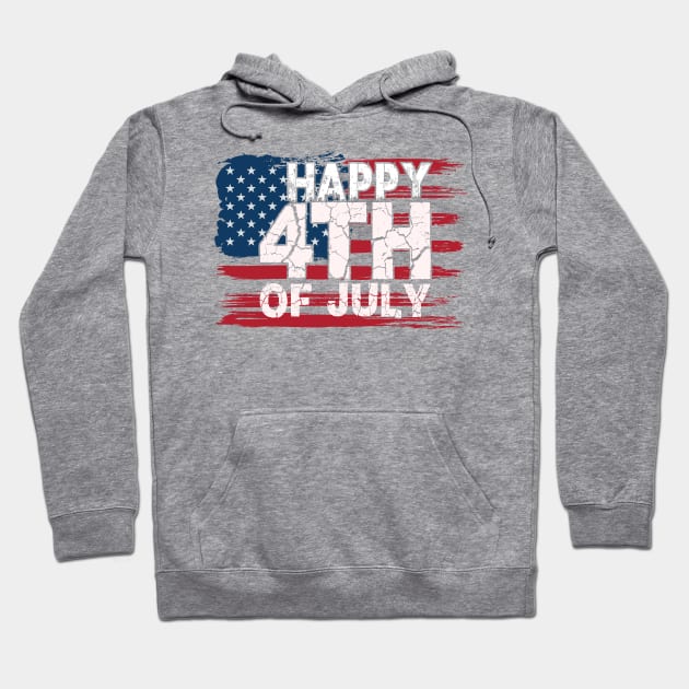 Happy 4th Of July Hoodie by MarinasingerDesigns